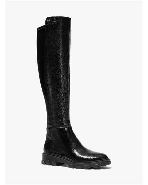 michael kors patent leather boots zip calf|Michael Kors waterproof boots.